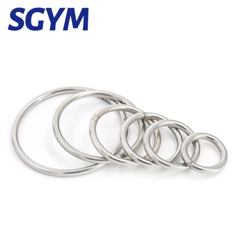 Anneaux circulaires en acier inoxydable 304, joint torique soudé solide, anneau en fer, anneau de traction pour animaux de compagnie, filet de