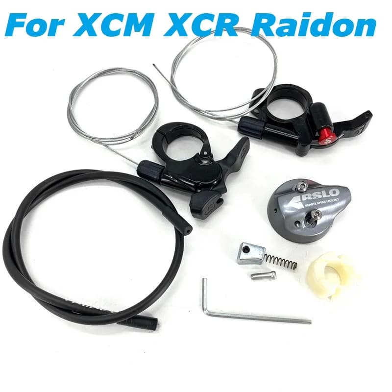Suntour XCM XCR – fourche Raidon à amortisseur, ensemble de verrouillage à distance, levier de guidon, interrupteur de commande de câble