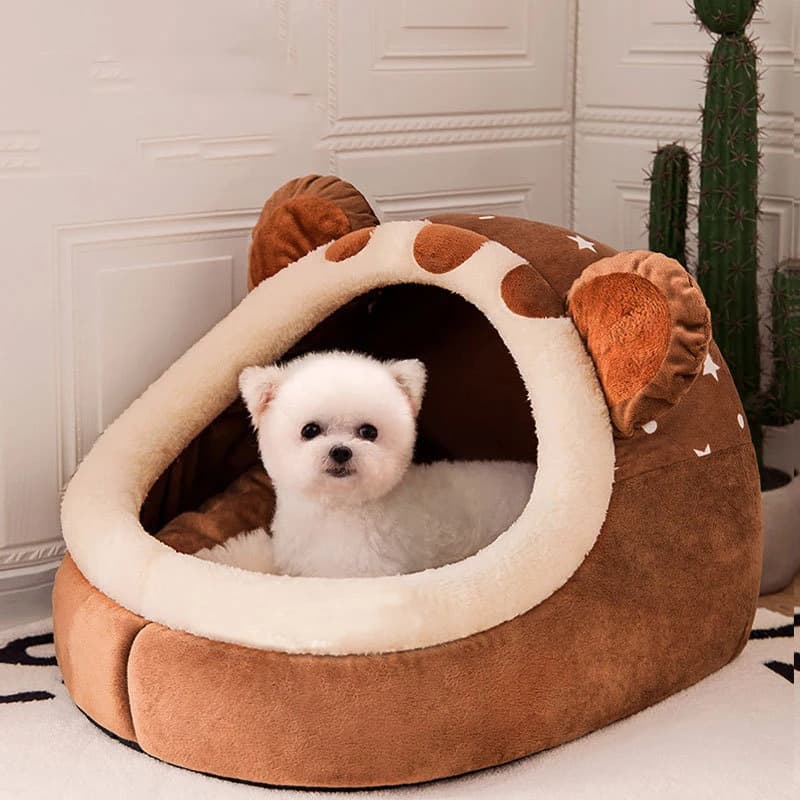 Maison pliable pour animaux de compagnie, tapis de chenil pour chiots, animaux, chat, nid de chaton, panier pour petits chiens, Teddy, grotte de