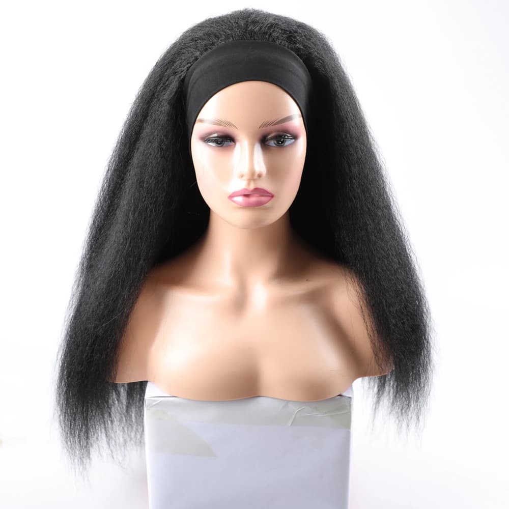 Perruque synthétique longue crépue lisse pour femmes noires, postiches Afro synthétiques, Blonde, noire, rouge, violette