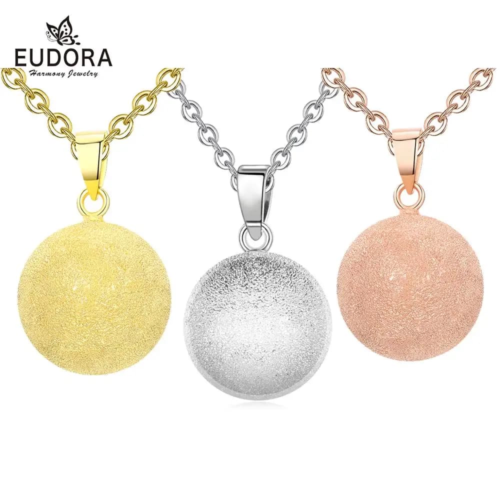 En stock cloche ronde 3 couleurs scintillantes harmonie Bola Ball ange appelant grossesse pendentif collier pour femmes bijoux N14nb357