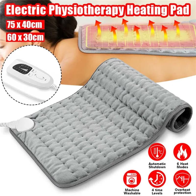 Coussin chauffant électrique 110V-240V, couverture, minuterie, physiothérapie, pour épaule, cou, dos, colonne vertébrale, soulagement de la