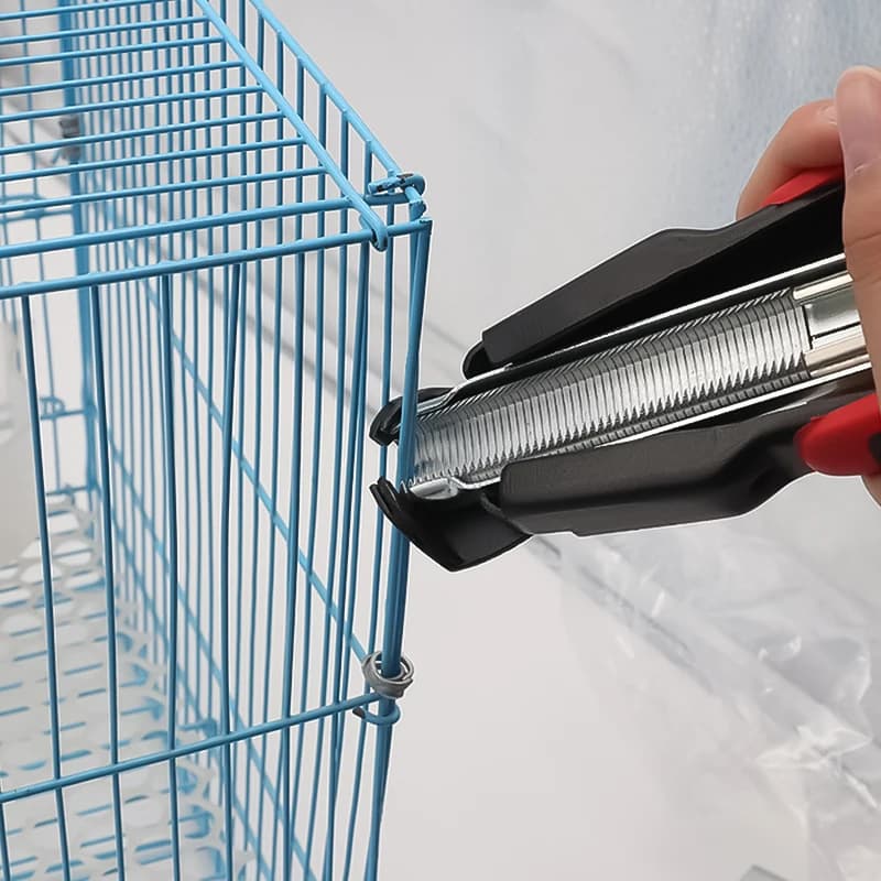 Accessoires de Cage pour animaux, Installation d'anneau de porc, pince de Cage métallique et clous de Type C, équipement d'installation de Cage pour