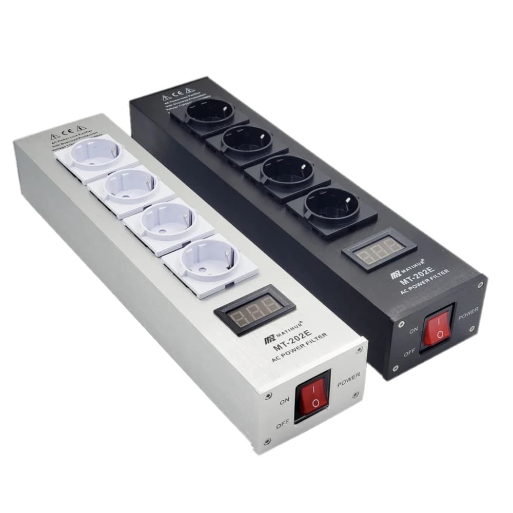 Hifi Matihur MT-202E Audio Bruit AC Filtre d'alimentation Conditionneur d'alimentation Purificateur de puissance Protection contre les surtensions