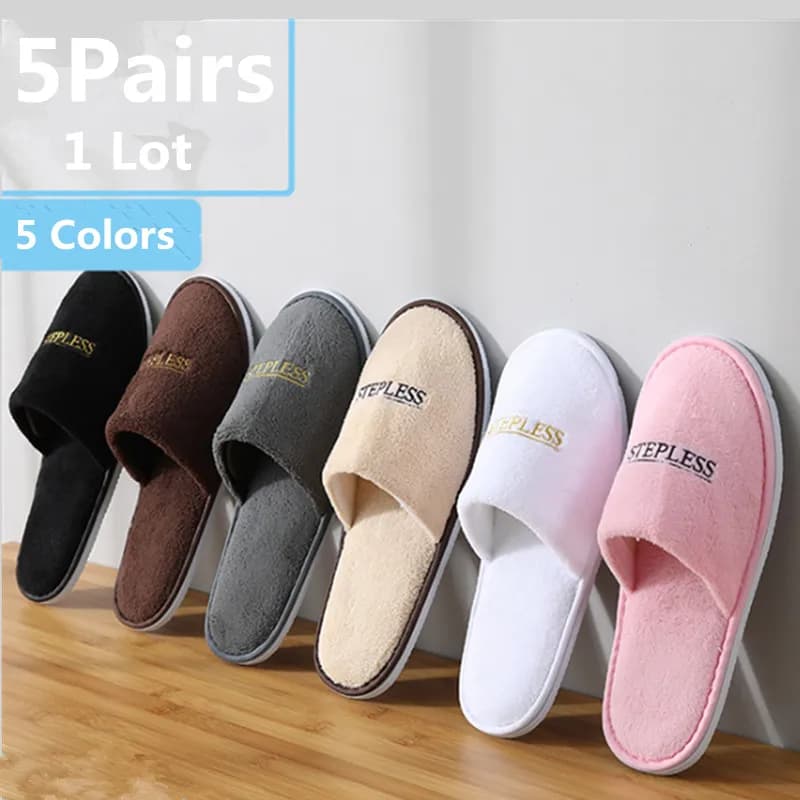 Pantoufles d'hiver jetables pour hommes, femmes et enfants, pantoufles d'hôtel, diapositives de maison, sandales de voyage, chaussures pour invités