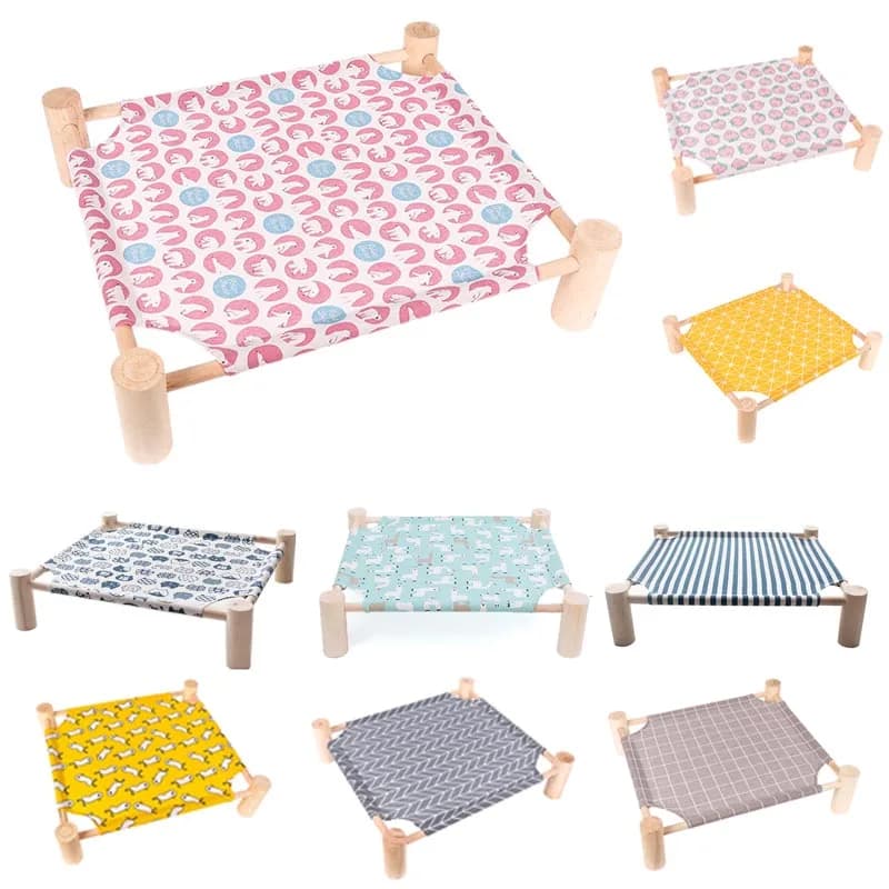 Hamac suréWerdurable en toile de bois pour animaux de compagnie, lit de salon pour petits lapins, chats et chiens, fournitures de maison