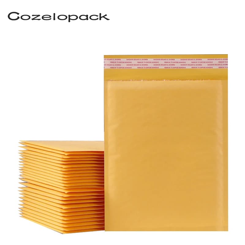 Enveloppes à Bulles en Papier Kraft, Sacs d'Emballage Rembourrés, Sacoches de Rangement pour Courrier, 50 Pièces/15 Tailles