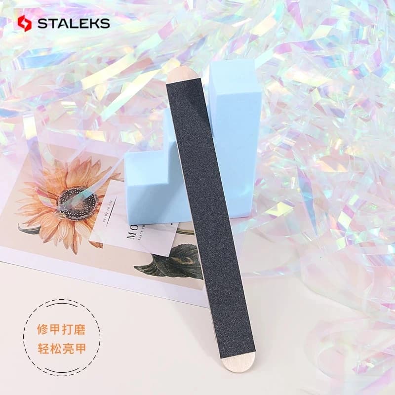 STALEKS jetable bâton en bois lime à ongles bande de sable pour ongles haute qualité manucure bande de ponçage bande de frottement outil de
