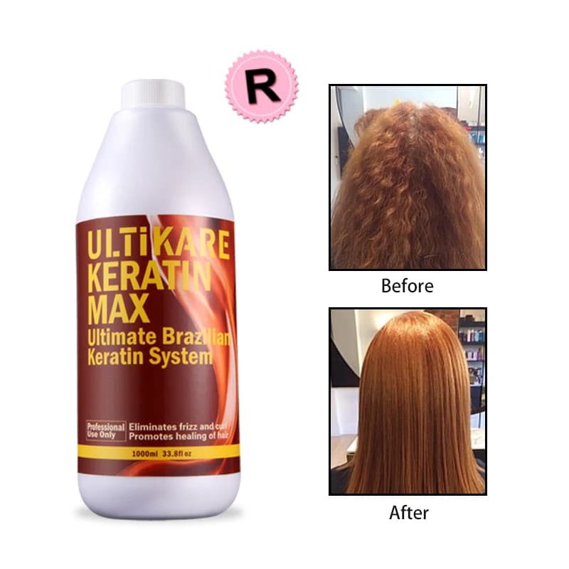 Offre spéciale 1000ml traitement capillaire à la kératine brésilienne 12% formaline lisser et réparer masque capillaire endommagé