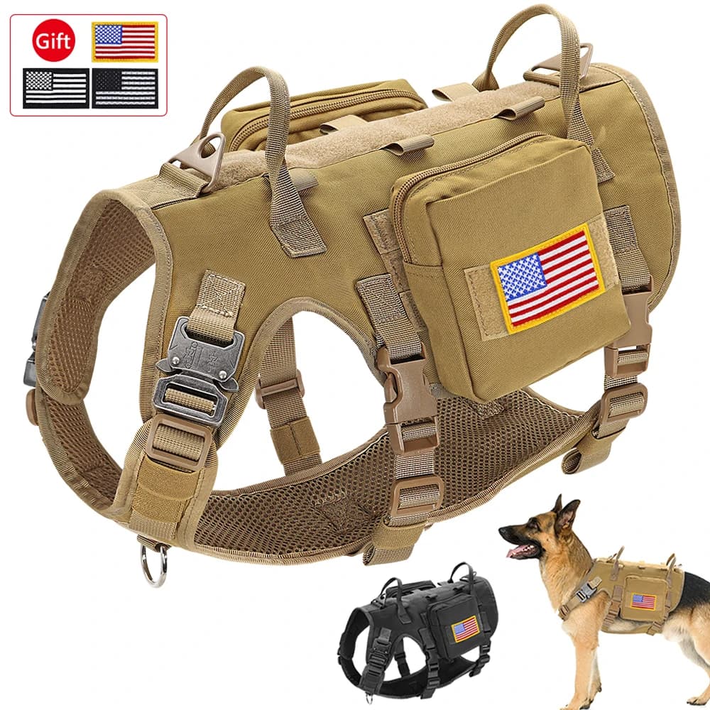 Chien militaire durable en nylon pour le bain, glaçure pour animaux de compagnie, entraînement SFP avec 2 sacs, 3 sensation pour petits et grands