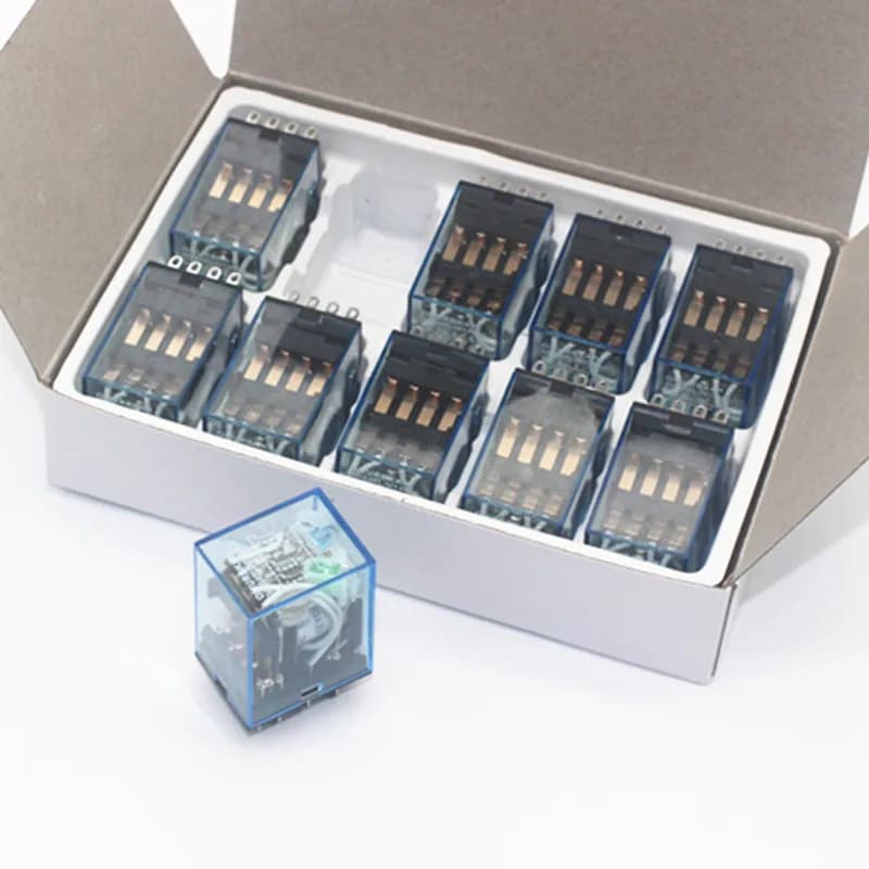 10pcs MY4NJ Bobine AC12V AC24V DC12V DC24V DC 36V AC110V AC220V HH54P 5A 220V Électromagnétique Miniature Relais À Usage Général