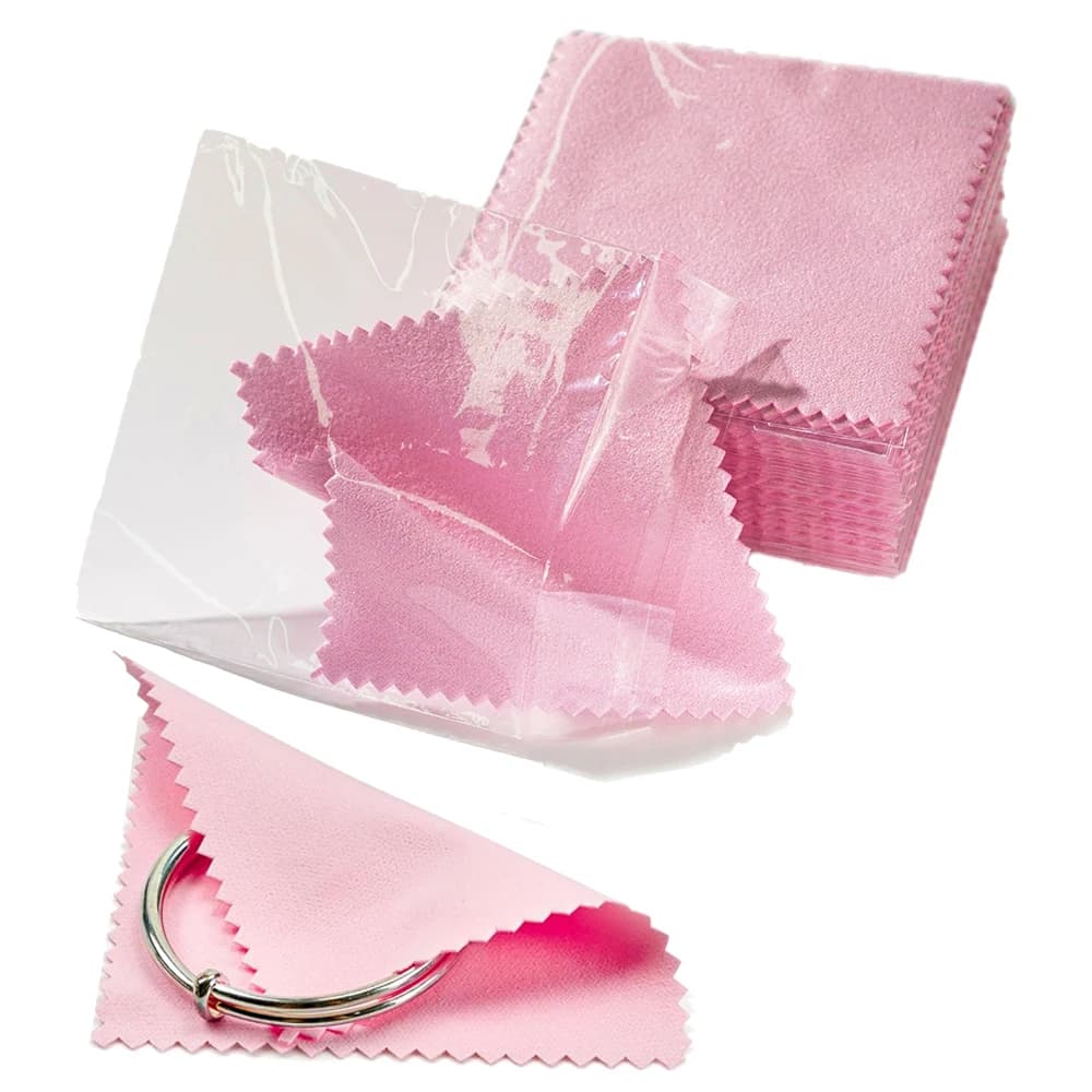 Chiffons de nettoyage pour polissage de bijoux, 50 pièces, pour montre en argent Sterling, or, platine, dissolvant de ternissement Non toxique, garde