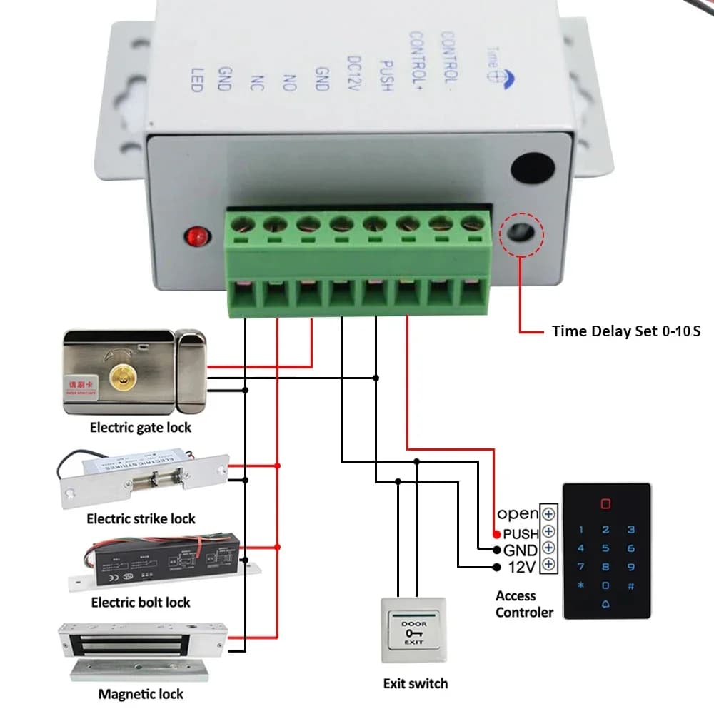 Système de contrôle d'accès aux portes DC 12V, alimentation électrique 3A 5A AC 100 ~ 240V pour serrure électrique, système de contrôle