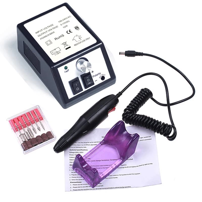Perceuse de manucure professionnelle, ensemble de perceuse à ongles électrique, ponceuse à ongles, Gel, cuticules, enlever le tour des ongles,