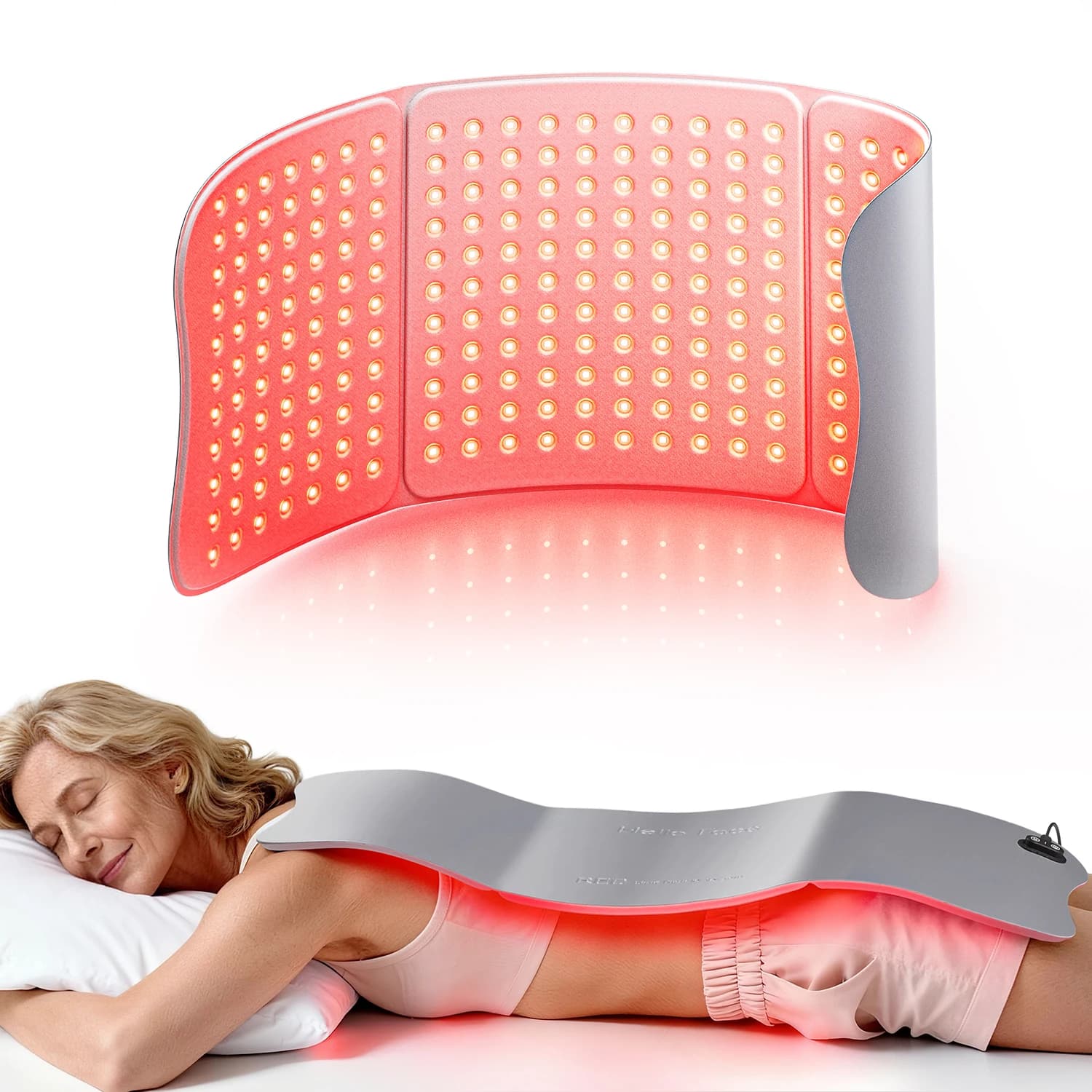 Grand tapis de thérapie par la lumière rouge Hello Face L7 amélioré, 792 pièces LED, 660 et 850nm, coussin de thérapie par la lumière