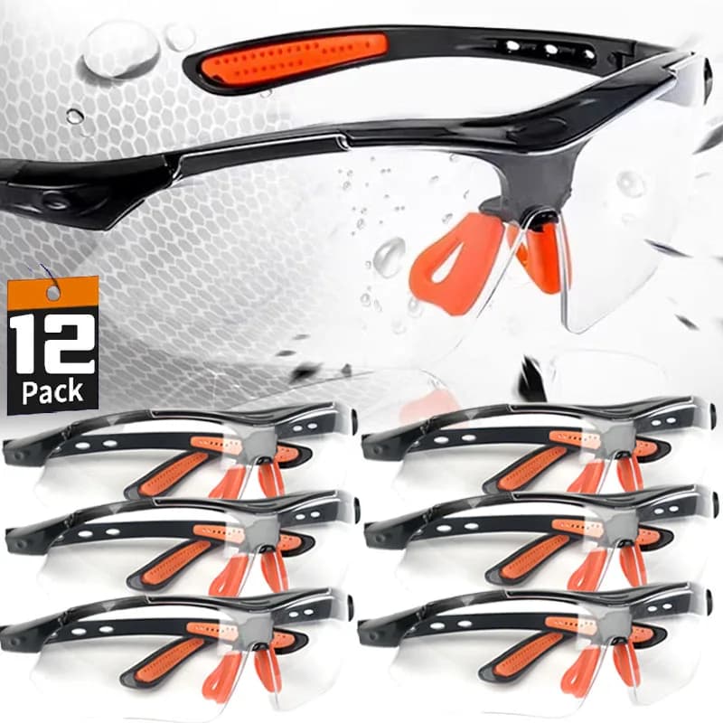 Lunettes de sécurité pour le cyclisme, le travail, pour femmes et hommes, transparentes, anti-sable, anti-éclaboussures, anti-vent,