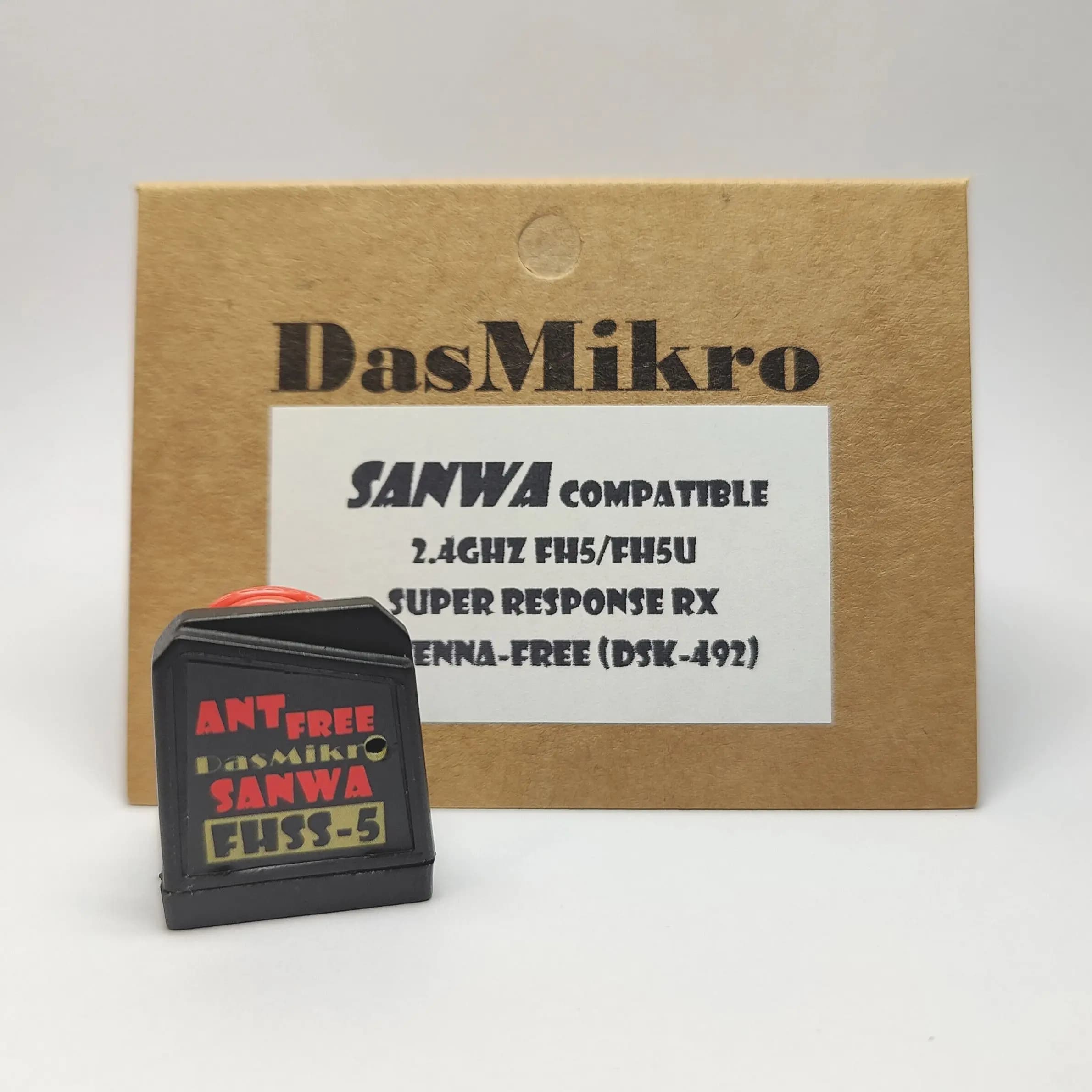 DASMIKRO DSK-492 DSK-492i FH5 COMPATIBLE ANTENNE-FREE RÉCEPTEUR POUR SANWA FH-5 M17 MT-5 MT-R FHSS-5