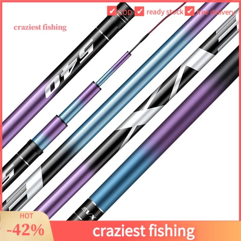 Canne à pêche à main en carbone ultra-légère et super dure, 28, plate-forme réglable, canne à carpe ANE ian, 19, grand O