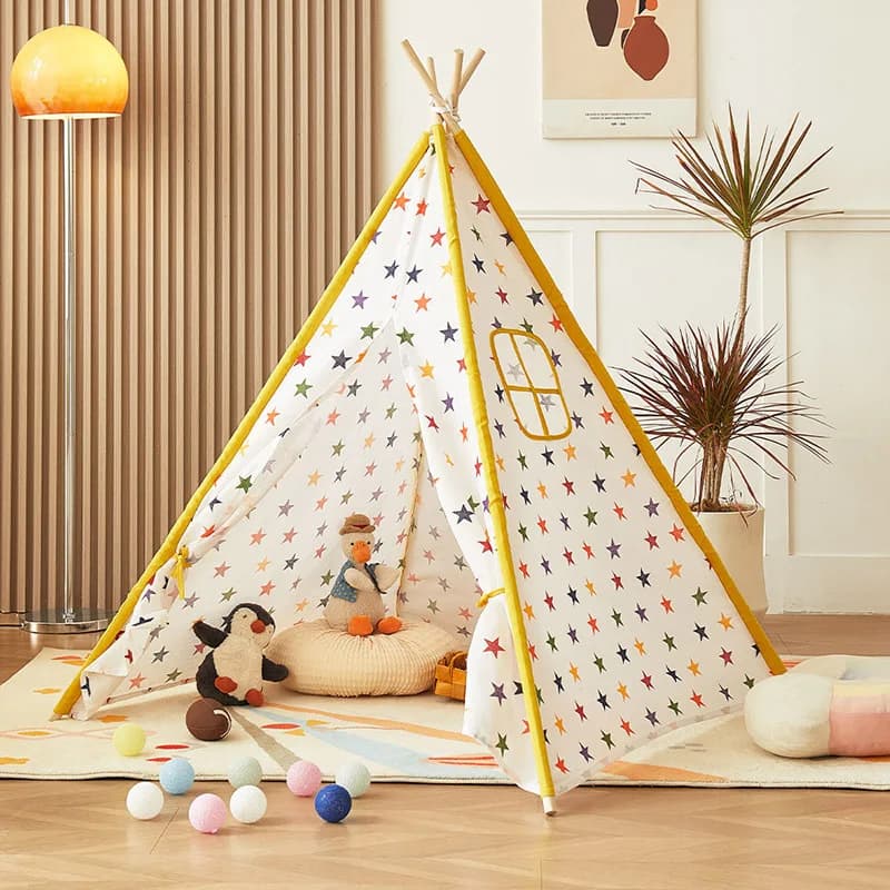 Tente tipi portable pour enfants, maison de jeu pour enfants, intérieur, extérieur, camping, maison, cadeau pour garçons et filles, wigwam,
