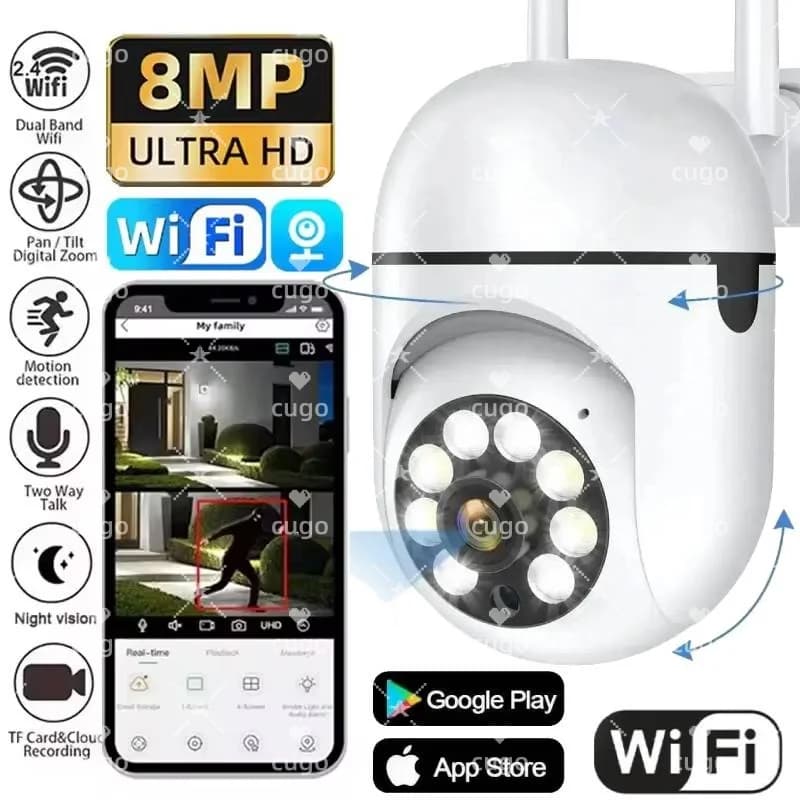 8MP Surveillance de sécurité sans fil Wifi caméra IP AI suivi humain Audio bidirectionnel caméra de vidéosurveillance 4X Zoom caméra couleur