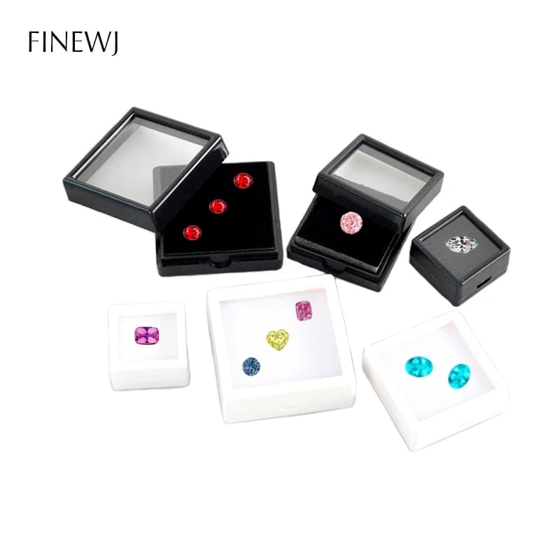 Boîte de Rangement de Pierres Précieuses, Présentoir de Bijoux en Diamant, Porte-Pendentif, Bocaux en Verre Acrylique, Vente en Gros, 100