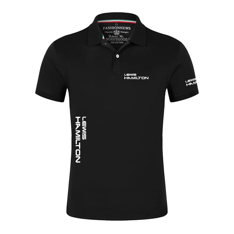Polo respirant à manches courtes pour homme, pilote F1, Lewis Hamilton, Digital 44, Lando Norris, confortable, chaud, été, nouveau