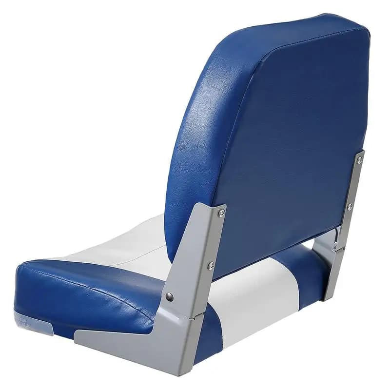 Siège de bateau 48 cm, chaise de bateau avec dossier bas, chaise de bateau pliable avec rembourrage en éponge épaisse et charnière, chaise de