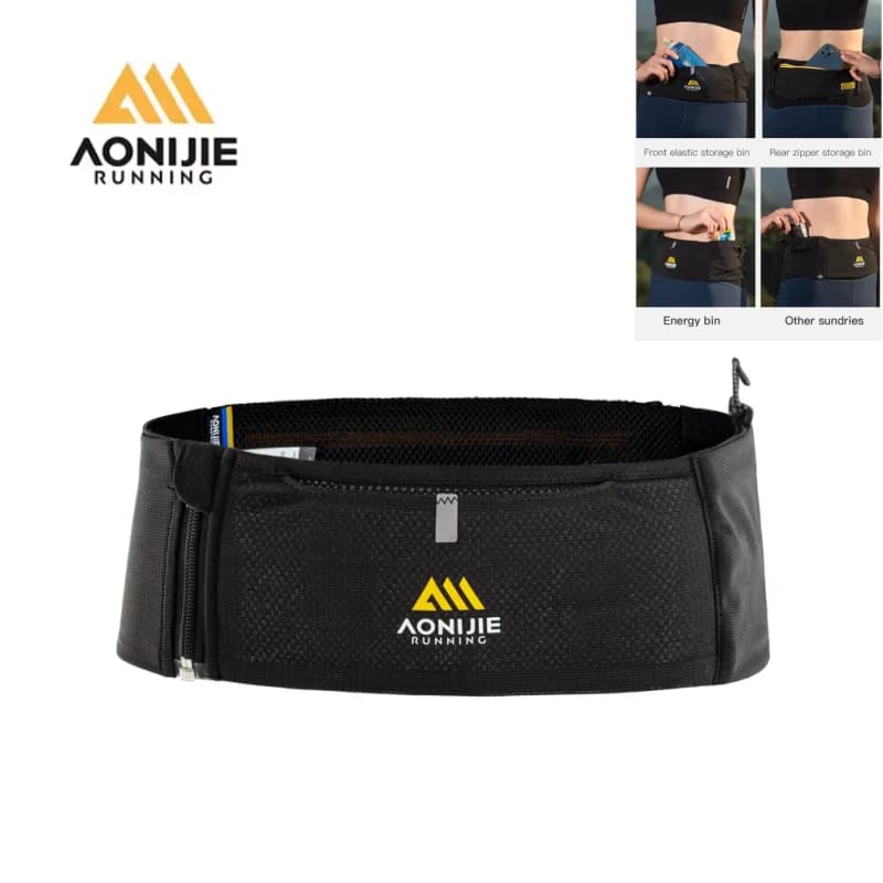AONIJIE W8122 multifonctionnel Sports de plein air fermeture éclair course taille Pack léger voyage Fanny adapté pour poche clé portefeuille