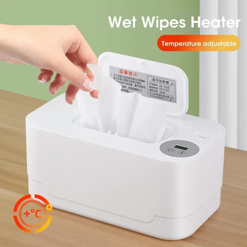 Chauffe-lingettes pour bébé avec affichage LED, distributeur de serviettes, portable, charge USB, boîte chauffante pour la maison et la voiture