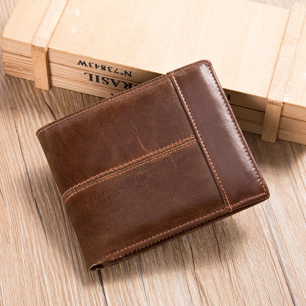 WESTAL portefeuille en cuir véritable avec porte-monnaie portefeuille RFID pour hommes porte-carte sacs d'argent