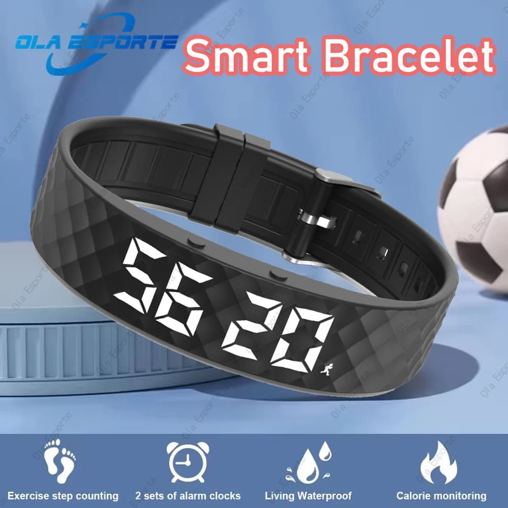 Bracelet Connecté Sportif Extérieur 2026 avec Alarme Vibrante, Rappels, Suivi du Sommeil 24h/24, Podomètre et Rechargeable