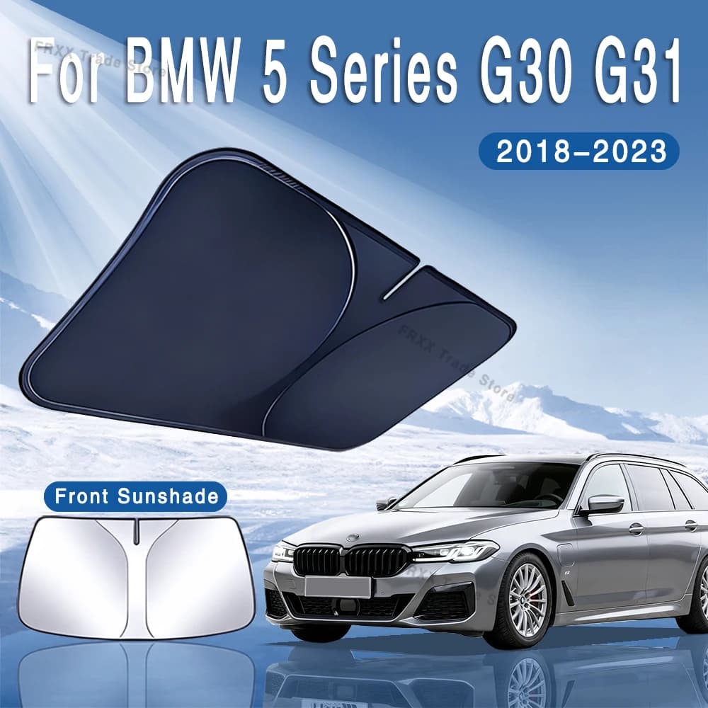 Pare-soleil pliable pour voiture, pare-brise avant, isolation thermique, accessoires automobiles d'été, pour BMW série 5 G30 G31 2018 ~ 2023 2020