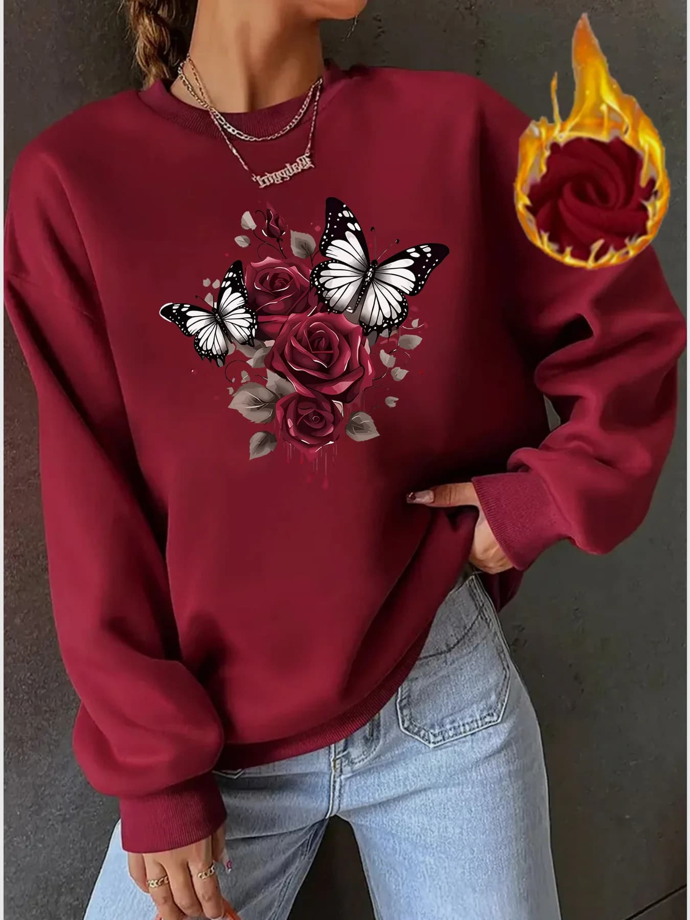 Sweat-shirt classique décontracté à manches longues pour femmes, automne et hiver, ours de dessin animé, pull confortable à col rond, vêtements