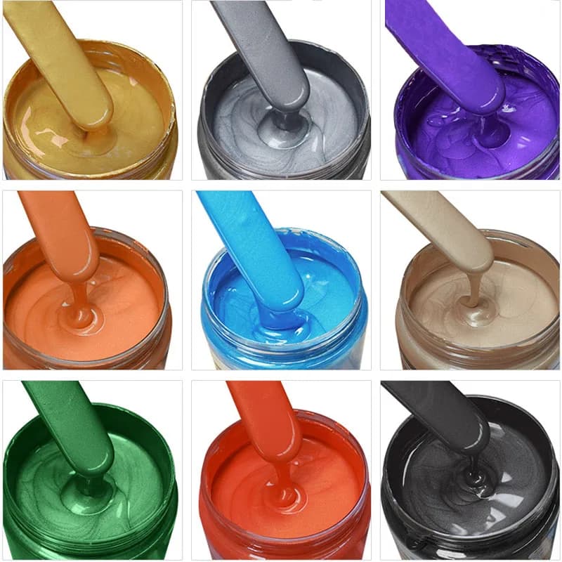 Peinture métallisée à base d'eau 22 couleurs 350g pour garde-corps, portes et fenêtres en fer, rénovation anticorrosion, antirouille, séchage