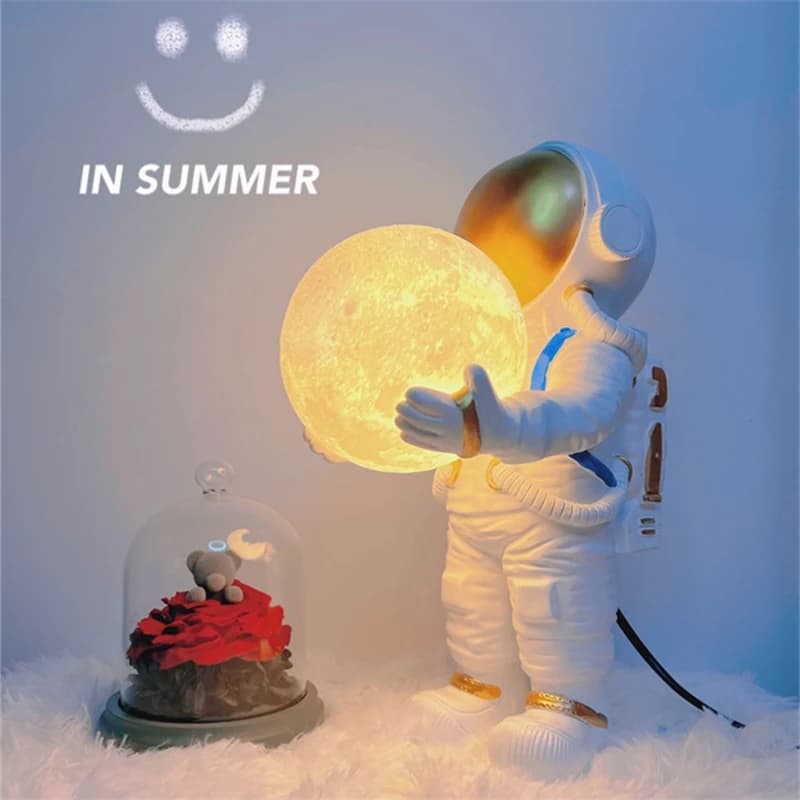 Nordique LED personnalité astronaute lune chambre d'enfants applique cuisine salle à manger chambre étude balcon allée lampe décoration