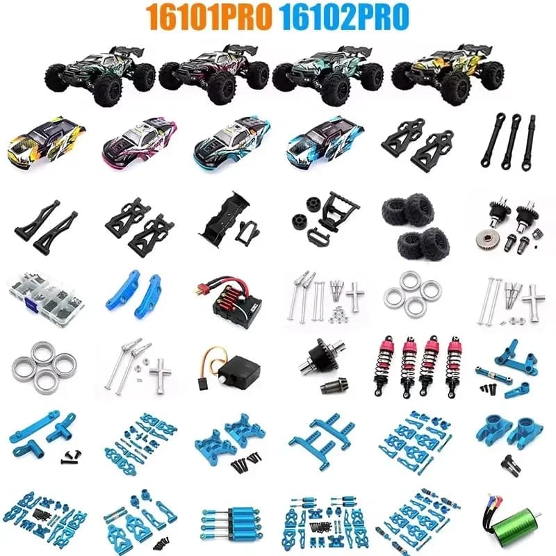 SG116PRO SG116MAX 16101 PRO 16102 PRO SCY RC Automobile 1:16 Voiture Brushless Bleue Pièces de Rechange Métalliques Améliorées/Pièces de Rechange