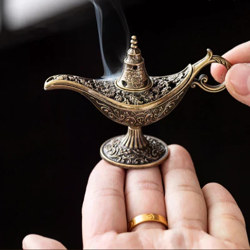 Brûleur d'encens arabe, lampe de Style Antique, brûleur d'encens en métal, bougeoir parfumé non parfumé, décoration de maison, cadeau
