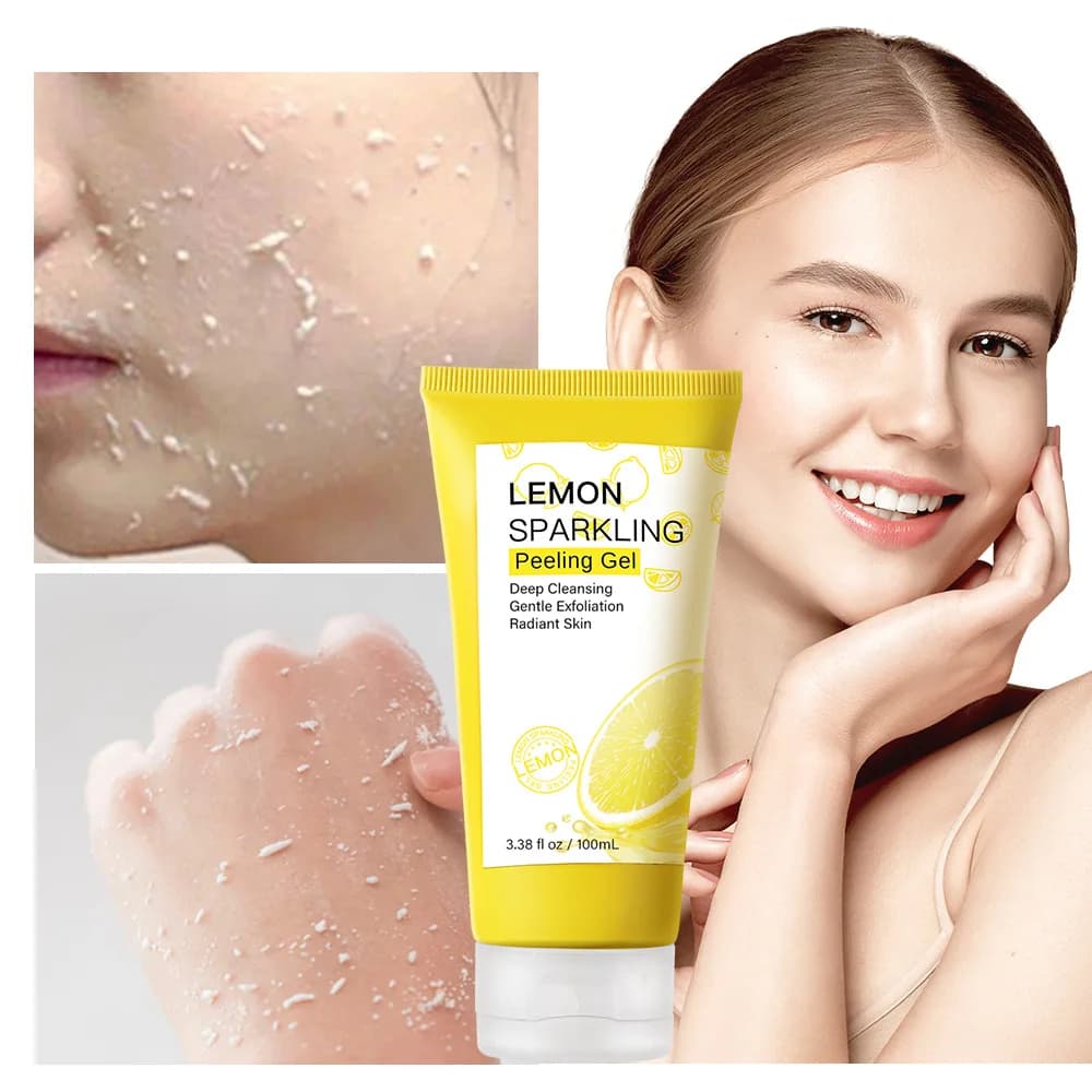 Gel exfoliant au citron pour le visage, nettoyage en profondeur, gommage exfoliant doux, hydratant pour le visage, nettoyage du corps tendre, soins