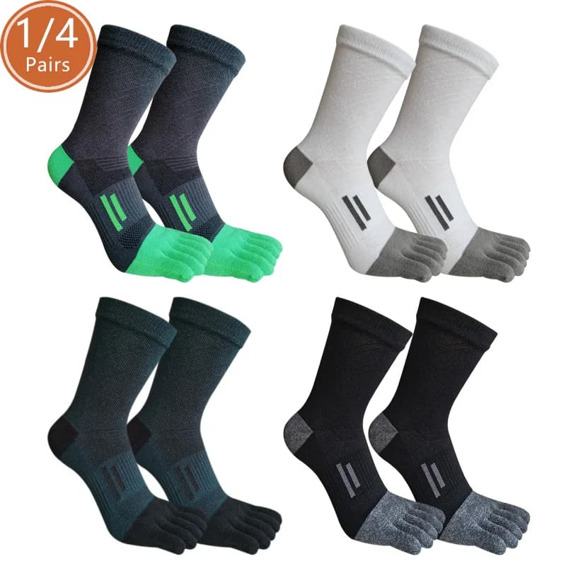 Chaussettes de Sport courtes pour hommes, en coton, à Compression, absorbant la sueur, respirantes, chaudes, élastiques, pour Fitness, voyage en