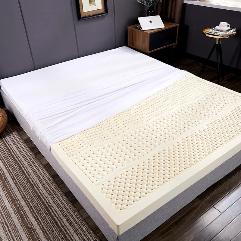 Matelas en latex 100% naturel, caoutchouc pur, rebond lent, mode presse, tatami thaïlandais avec housse, taille personnalisable