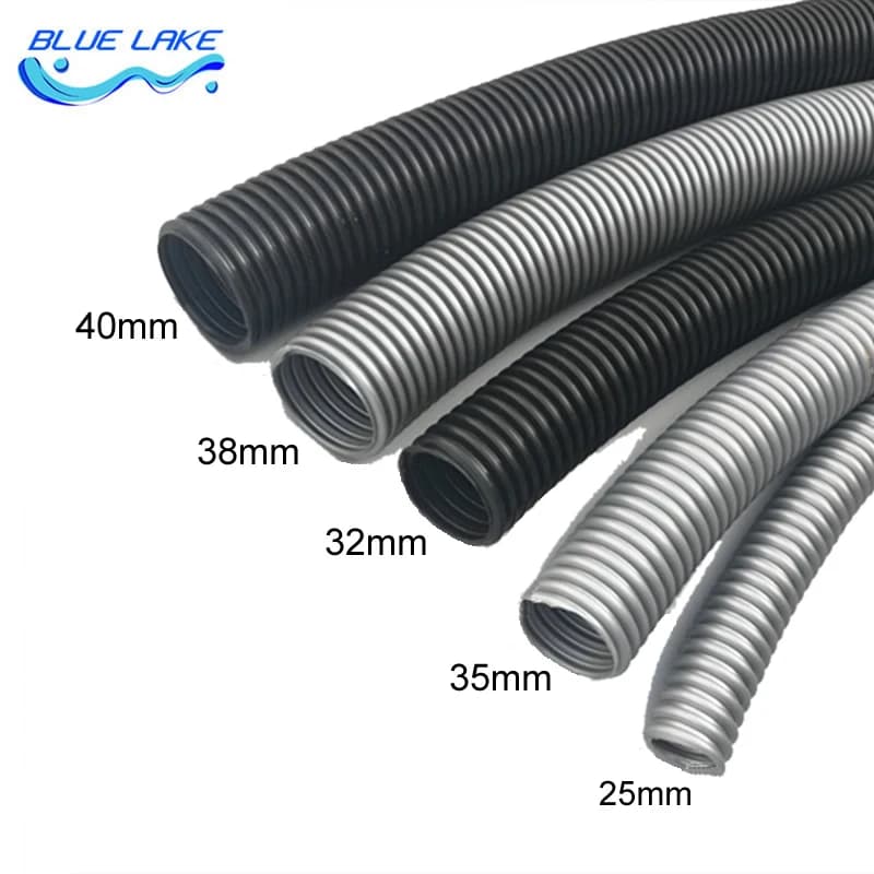 Pailles à soufflet pour aspirateur, tuyau fileté, tuyau souple, intérieur durable, pièces d'aspirateur 25mm 28mm 32mm 40mm