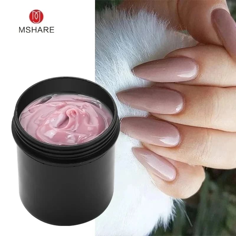 MSHARE 150ml gelée Gel constructeur ongles Extension Gel Tpo gratuit Gel crème moyen doux couverture ombre rose blanc UV ongles Gels durs