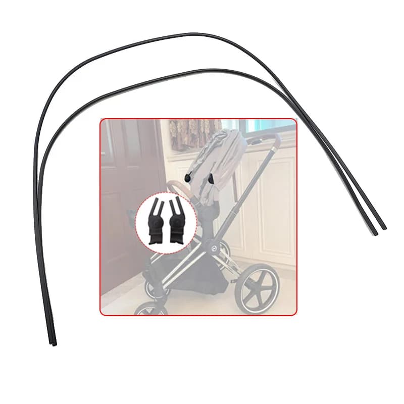 Clip de barre de Support d'auvent de poussette pour Cybex Priam 3/4 Mios 2/3, boucles de tige de toit de landau, cadre d'auvent solaire, fermoir de