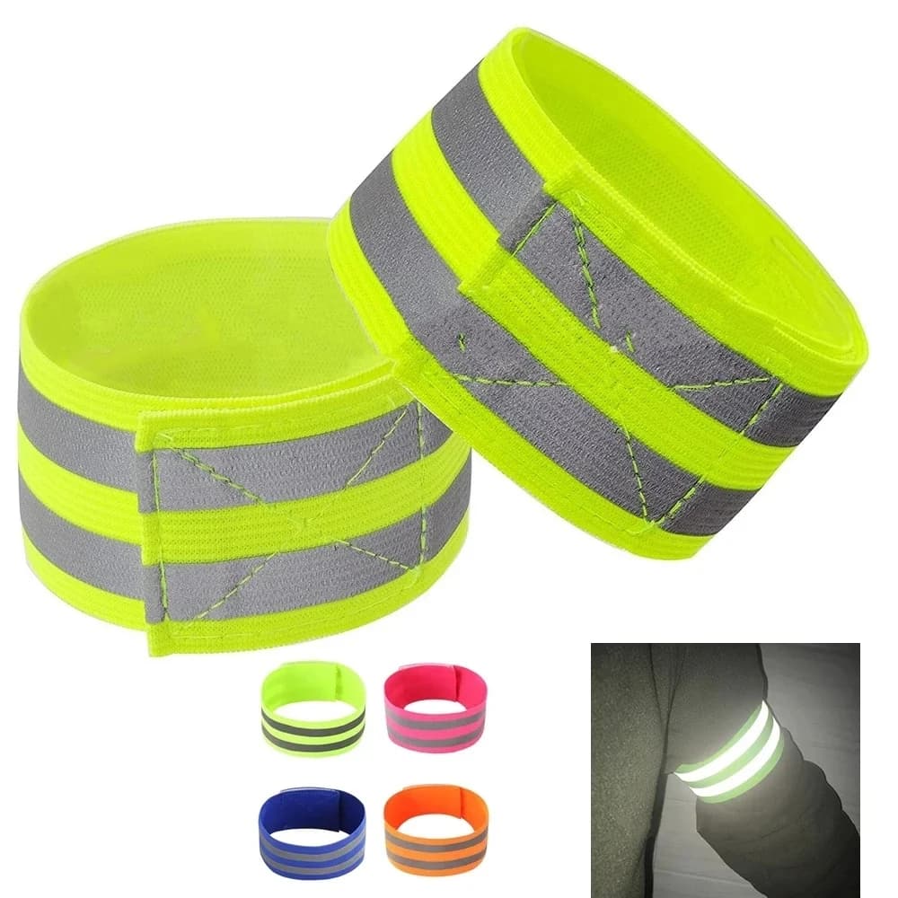 Bandes réfléchissantes pour poignet, bras, cheville, jambe, sangles réfléchissantes haute visibilité pour la marche nocturne, le cyclisme, la