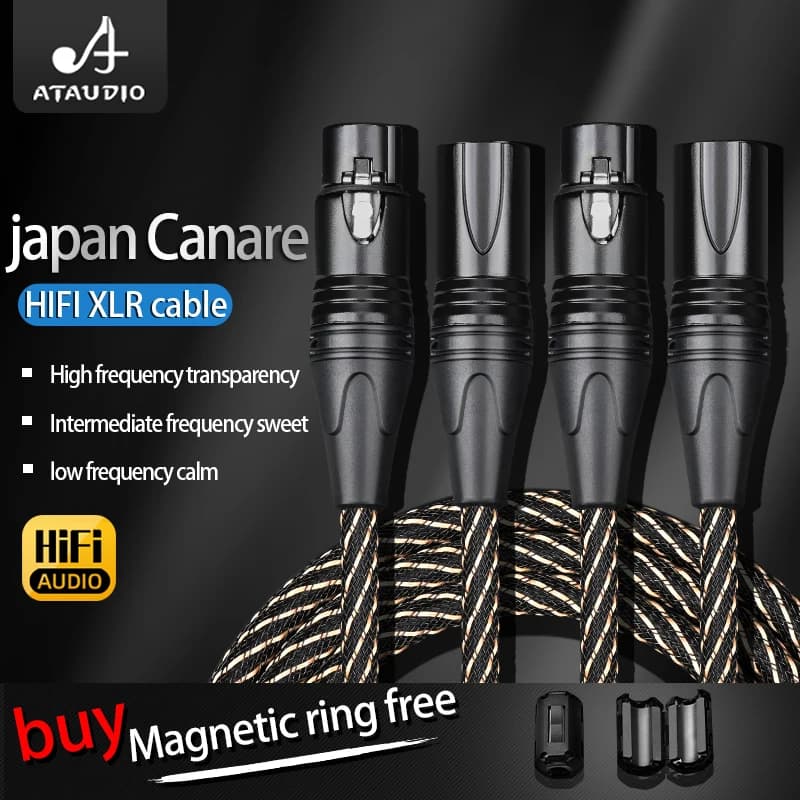 Câble Audio Hifi 2XLR haut de gamme 6N OFC 3 broches XLR mâle à femelle cordon Audio pour mélangeur de Microphone