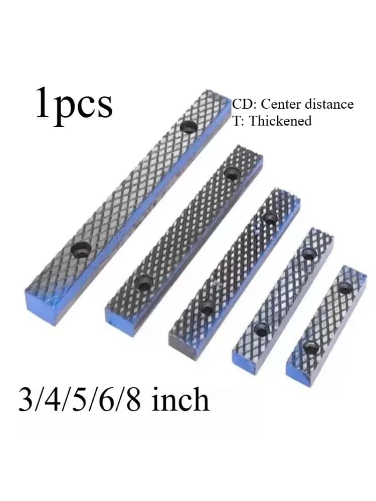 Plaquettes de mors en acier pour étau de machine, antidérapantes, composants de fixation, mors de remplacement 3/4/5/6/8 pouces en acier au carbone