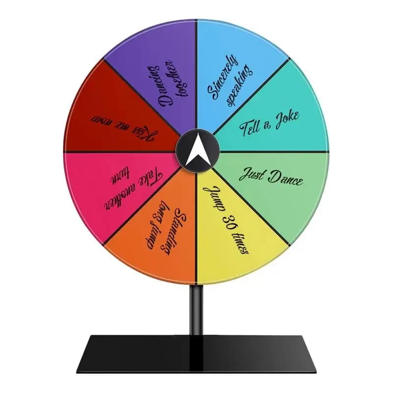 Roue de prix effaçable à sec, roue rotative de jeu, roue de Roulette de couleur, roue rotative modifiable robuste pour les prix de table
