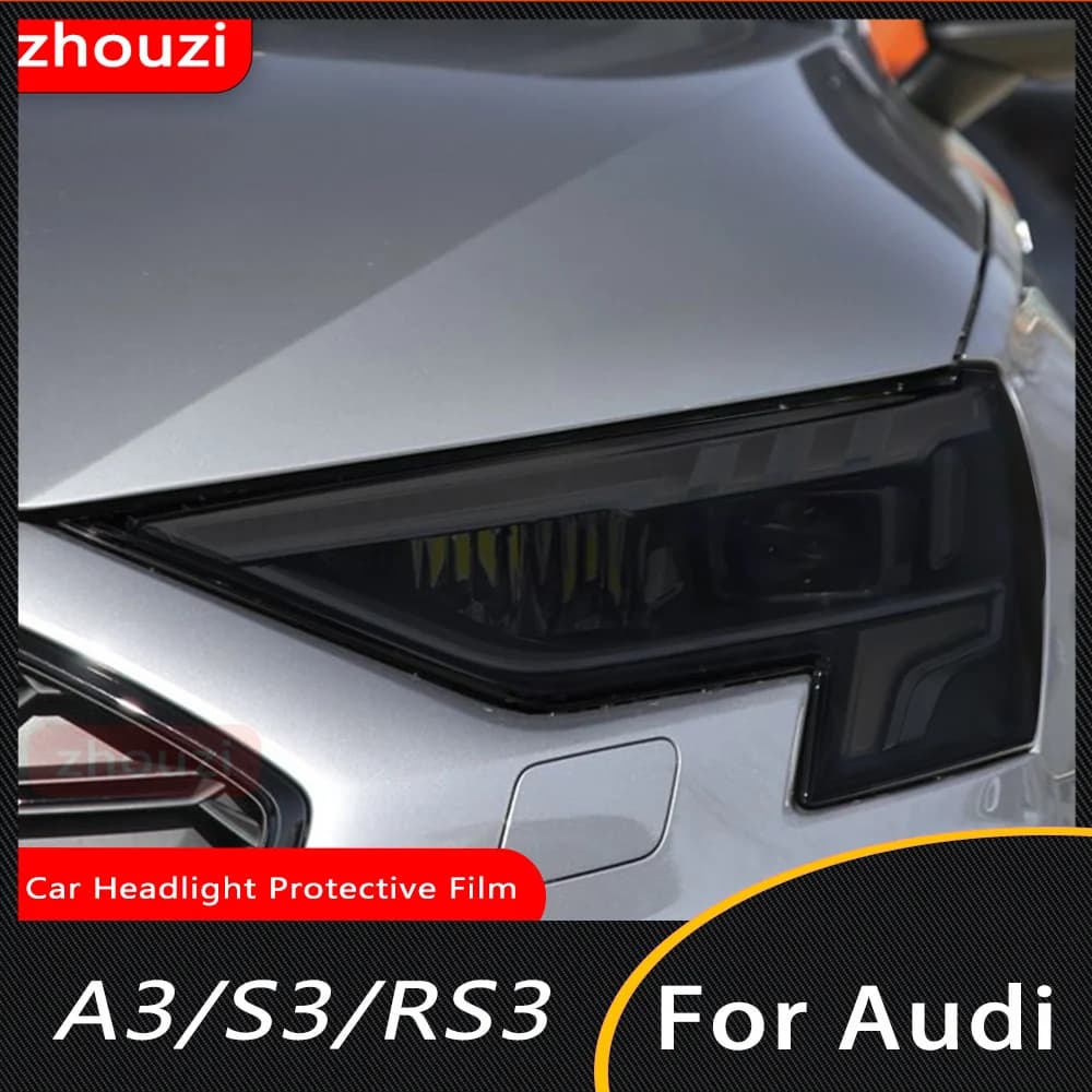Film de protection transparent pour lumière de sauna de voiture, autocollant en TPU noir fumé pour Audi A3 8V S3 RS3 8Y 2021 2022 S Line Sportback