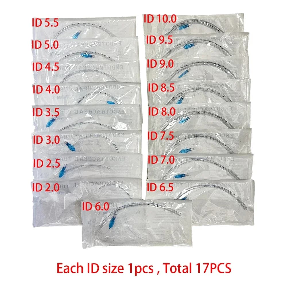 Tube endotrachéal stérile jetable en PVC pour intubation trachéale animale (chats, chiens) avec manchon 2,5-10 mm – Fournitures vétérinaires