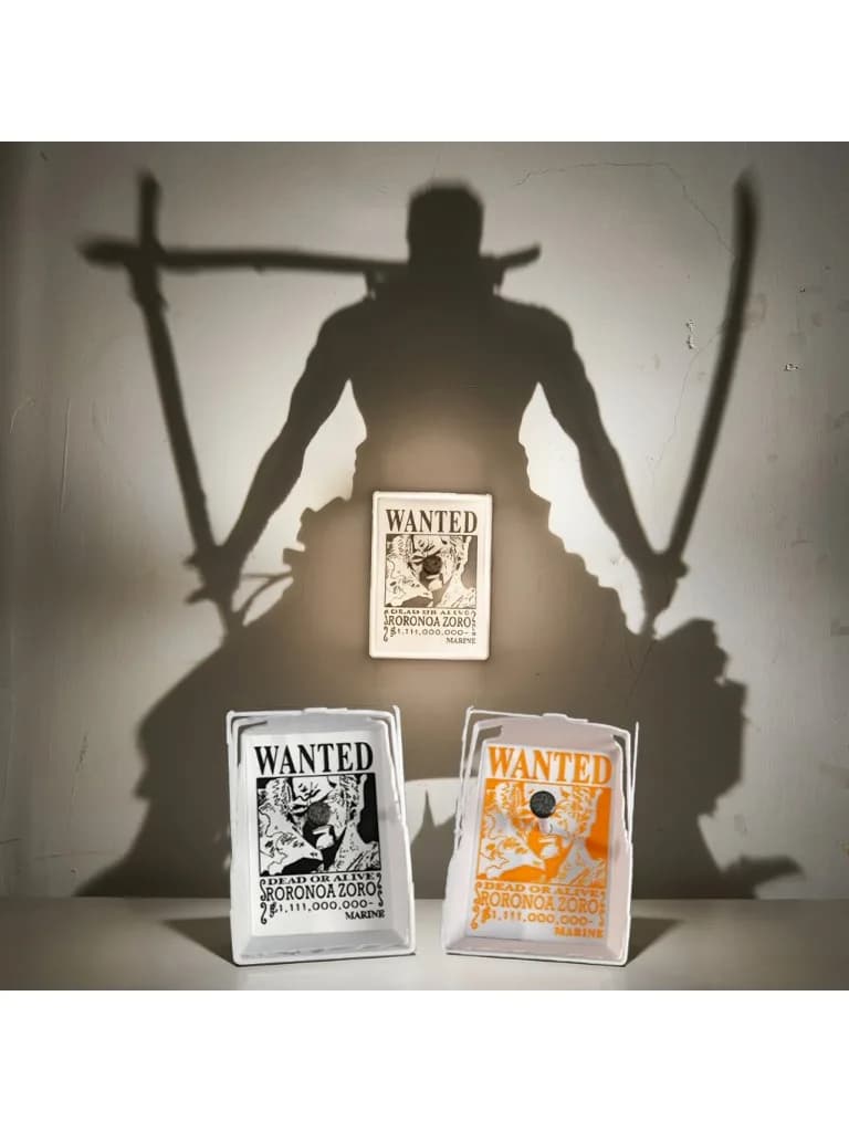 Lampe murale Bandai One Piece Zoro, version boîte lumineuse, personnages d'anime, série de modèles de veilleuses Roronoa, jouets cadeaux pour